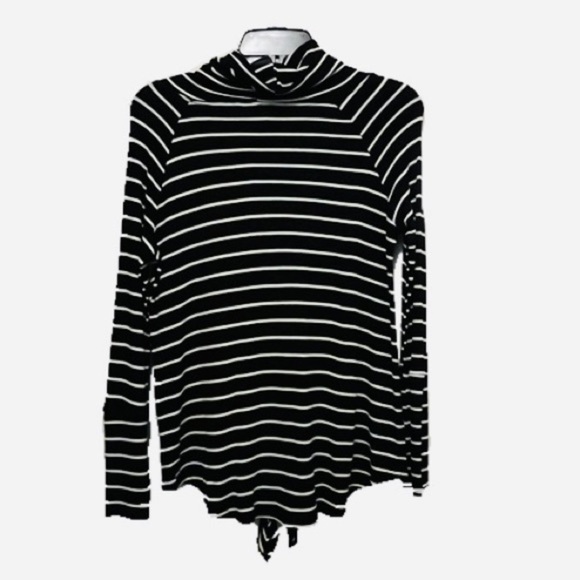 American Rag by Macy’s Womens Striped Knot Peasant Blouse - Picture 2 of 6